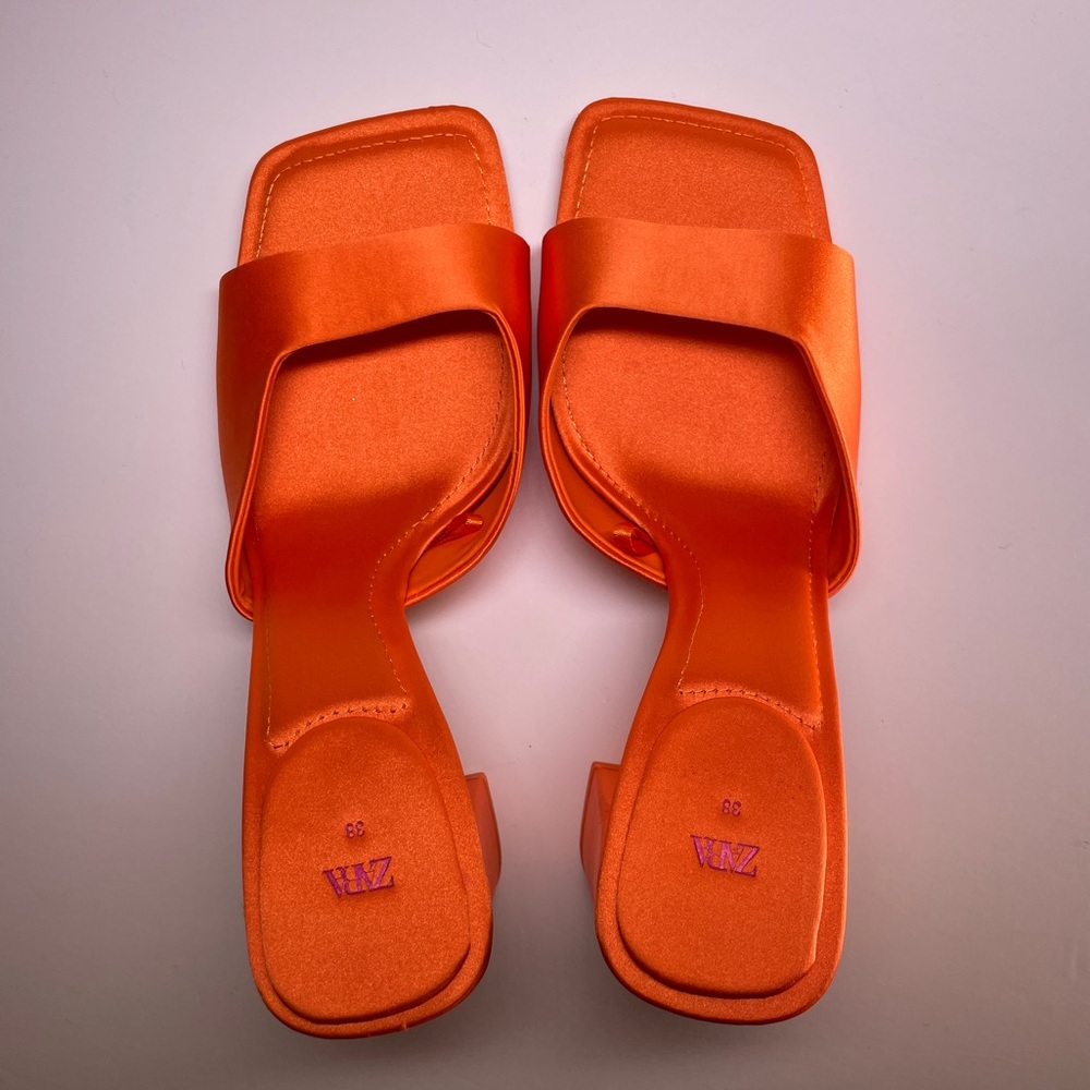 Zara sateen mules - Picture 2 of 9